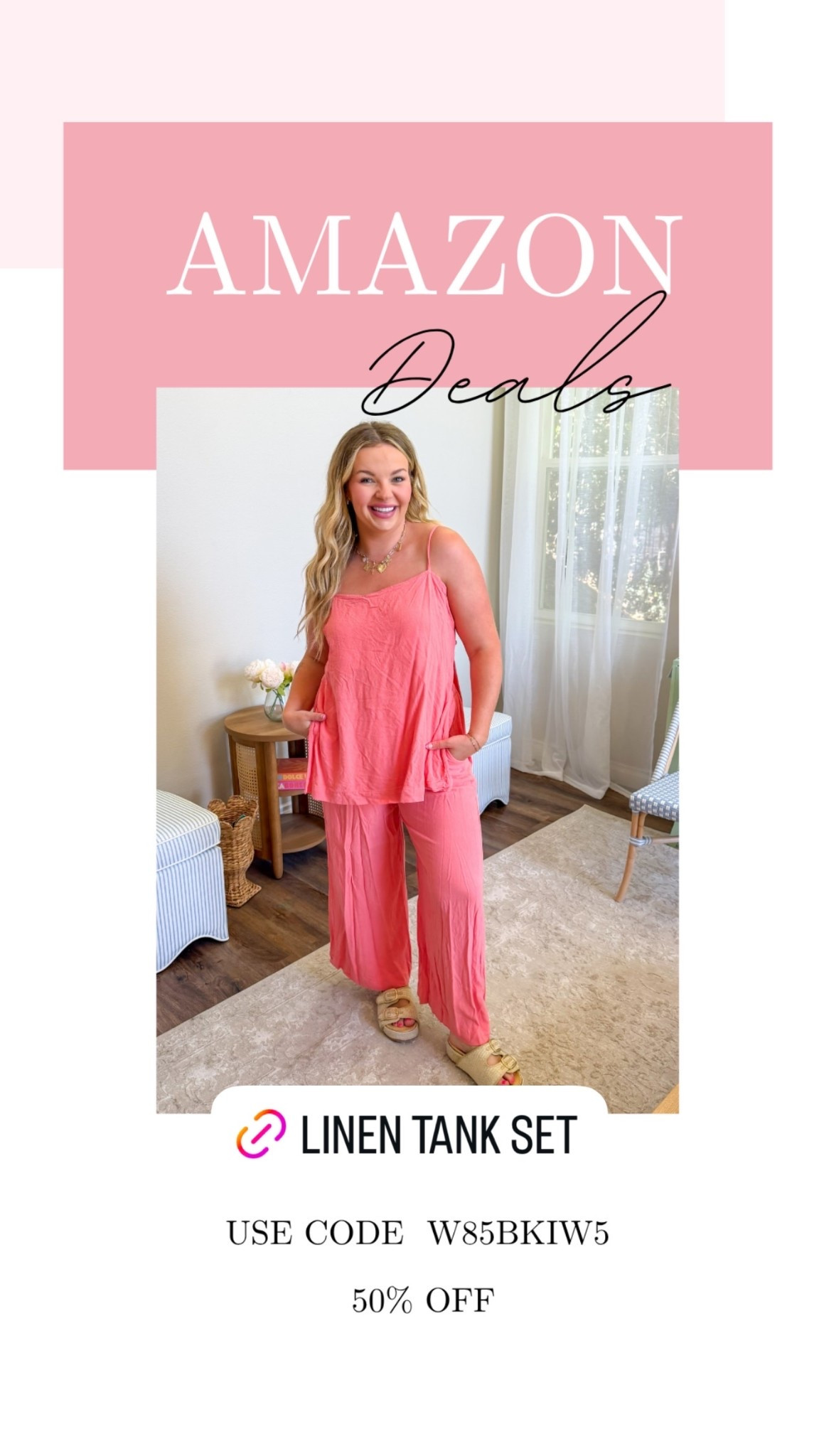 Linen tank set on Deal so flowy and comfy!

#LTKSeasonal #LTKMidsize #LTKSaleAlert