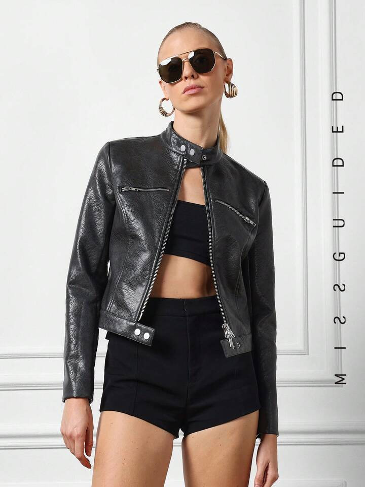 MISSGUIDED Giubbotto con zip multiple | SHEIN