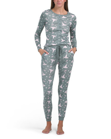 2pc Witches Hat Pajama Top And Pants Set | TJ Maxx