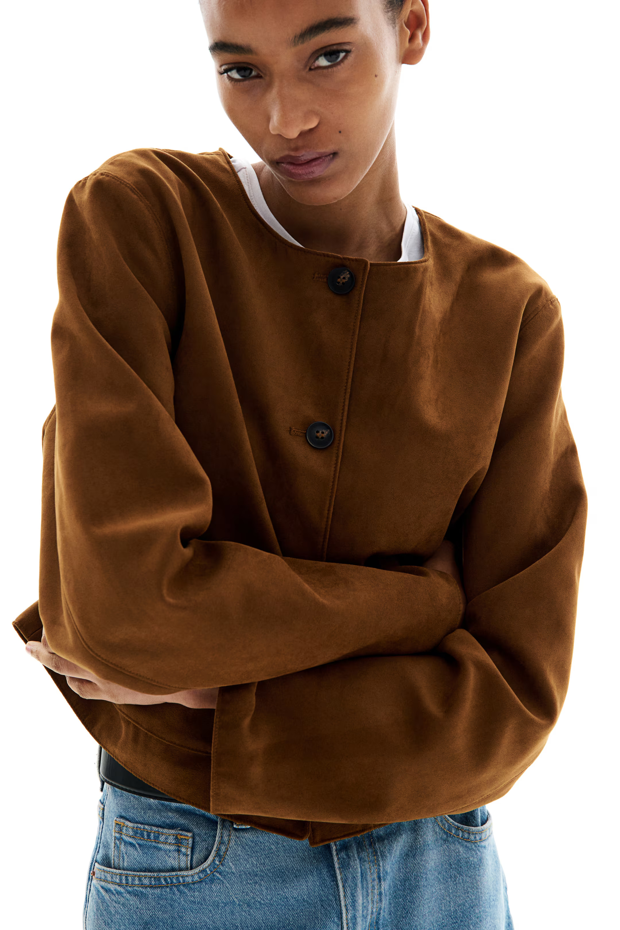 Collarless jacket | H&M (UK, MY, IN, SG, PH, TW, HK)