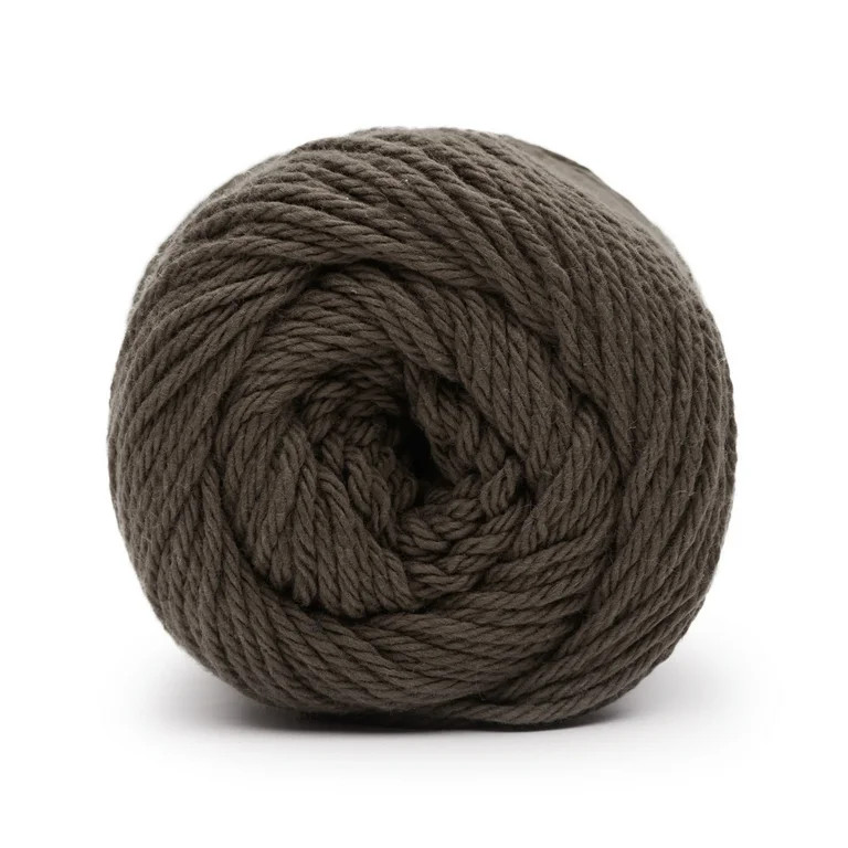 Peaches & Creme Solid 4 Medium Cotton Yarn, Dark Taupe 2.5oz/70.9g, 120 Yards | Walmart (US)