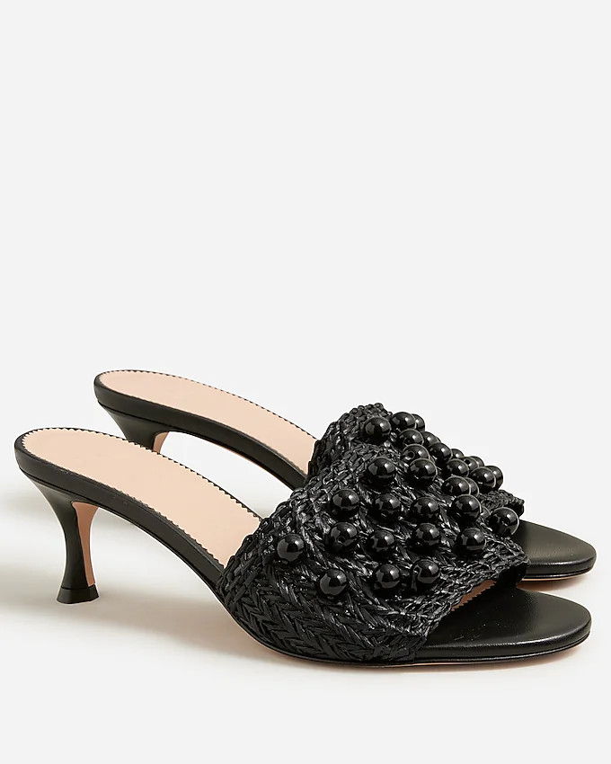 Violetta made-in-Italy woven kitten-heel sandals | J. Crew US