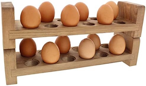 Gui's Chicken Coop Egg Holder - Countertop Stackable Egg Rack For Fresh Eggs - Rustic Kitchen Dec... | Amazon (US)