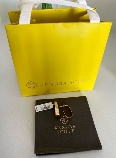 Candace hoop earrings from Kendra Scott, used birthday coupon for 25% off 