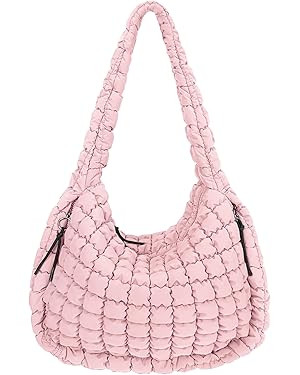 Juoxeepy Quilted Tote Bag Large Quilted Carryall Puffer Shoulder Bag Lightweight Quilted Padding ... | Amazon (US)