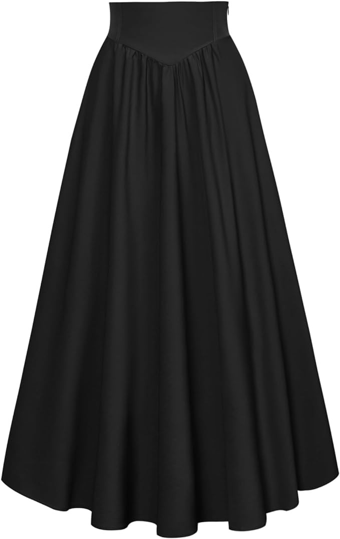 Scarlet Darkness Victorian Skirts for Women Renaissance Floor Length High Waisted Flowy Long Skir... | Amazon (US)