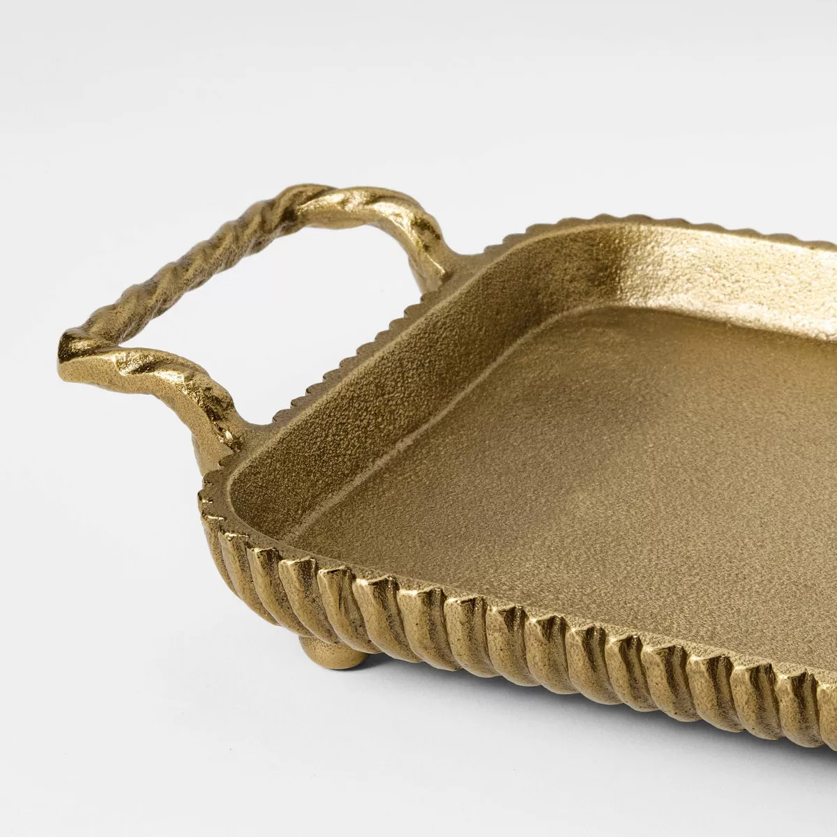 Brass Footed Tray with Handles - Threshold™ designed with Studio McGee | Target