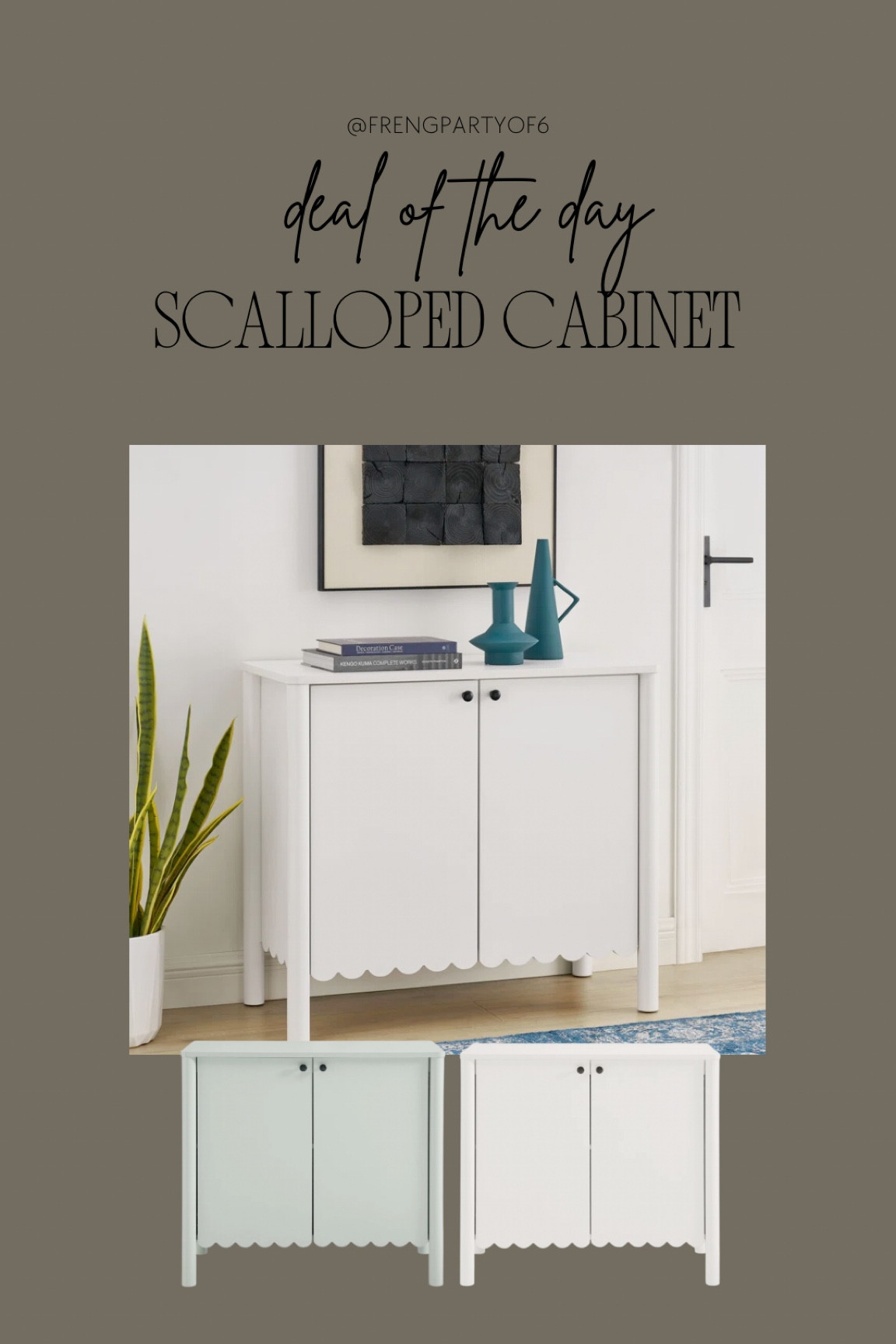 The cutest scalloped cabinet! So cute for a girls room or play room, etc. Boujee on a budget, affordable home. Available in 3 colors!

#LTKHome #LTKSaleAlert
