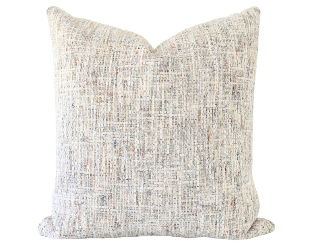 Chenille Pillow Cover, Textured Pillow Covers 20x20, Cream Pillow Cover, Cream Woven Pillow, Crea... | Etsy (US)