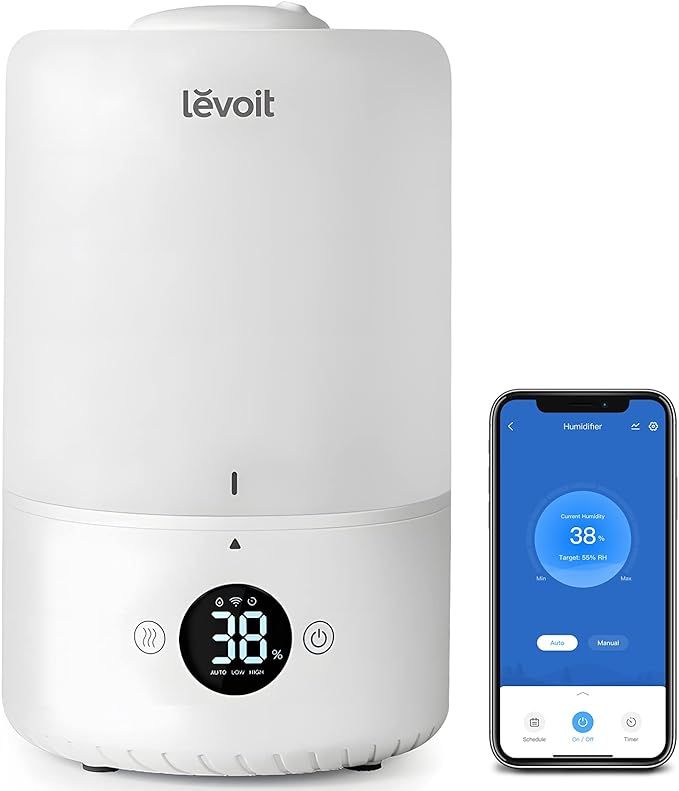 LEVOIT Humidifiers for Bedroom, Top Fill Cool Mist Ultrasonic for Baby Nursery Kids with Essentia... | Amazon (US)
