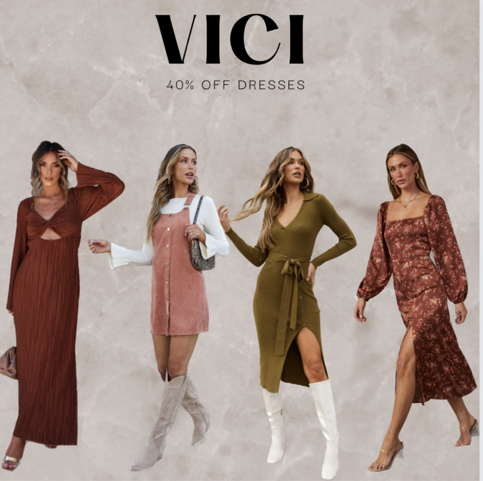 Fall vibes 🍂👗 
Select dresses are on sale at VICI for 40% OFF. 

#LTKSeasonal #LTKstyletip #LTKSale