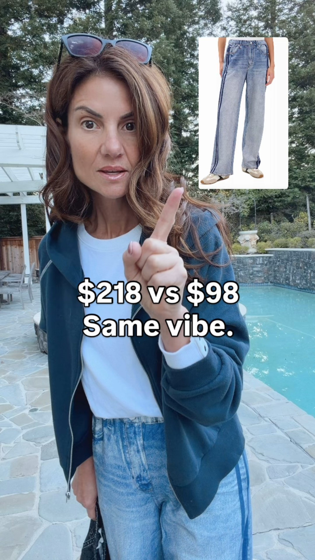 Track pant jeans — but make them midlife-practical.
The viral pair is $218, so I found this $98 version that gives the same vibe. I styled them casual for everyday with sneakers and a hoodie, but they’re just as easy to dress up with a sweater and boots when you want to feel a little more pulled together.

The pants run a little large so you may want to size down one full size  

#LTKFindsUnder100 #LTKFindsUnder50 #LTKOver40