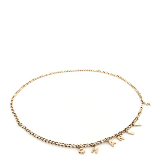 Metal CC Chain Logo Belt Gold | FASHIONPHILE (US)