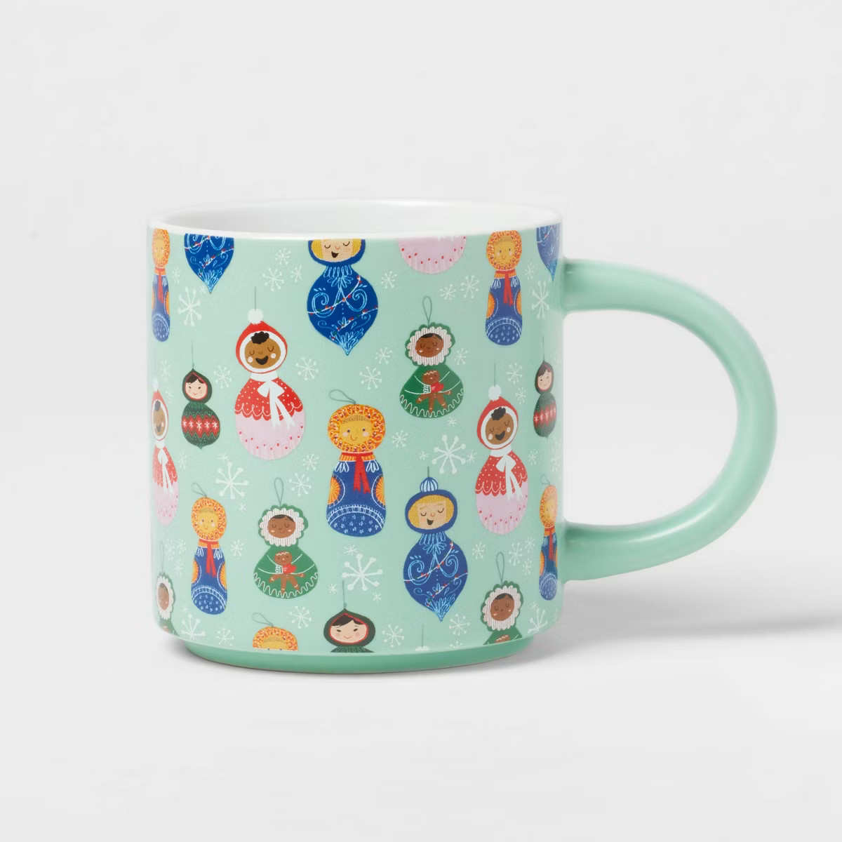 Vanessa Brantley-Newton 16.91oz Stoneware Christmas Ornament Children Mug Green - Wondershop™ | Target