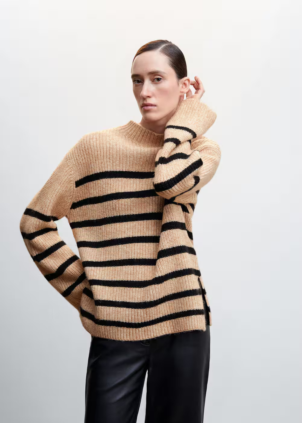 Striped knit sweater -  Women | Mango USA | MANGO (US)