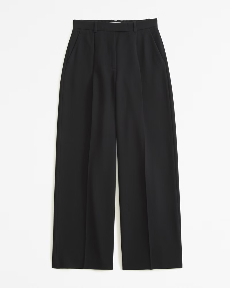 Curve Love A&F Harper Tailored Wide Leg Pant | Abercrombie & Fitch (UK)