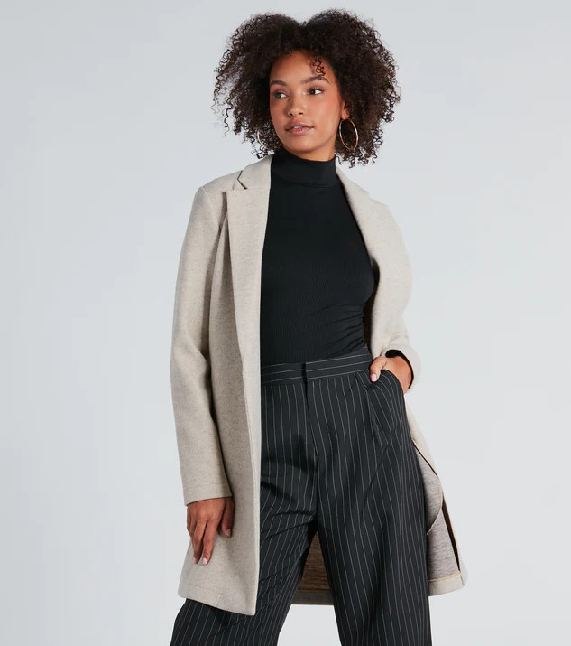 Always A Classic Faux Wool Trench Coat | Windsor Stores