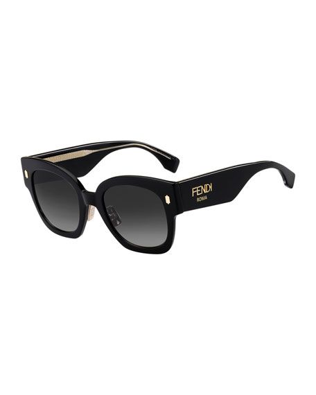 Fendi Oversized Round Acetate Sunglasses | Neiman Marcus