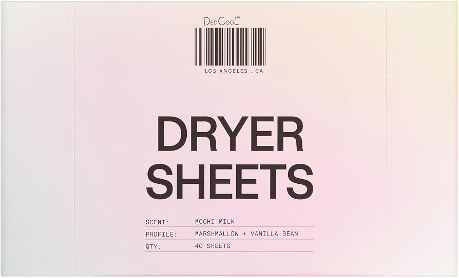 DedCool, Dryer Sheets, Mochi Milk, Fabric Softener, 40ct | Amazon (US)