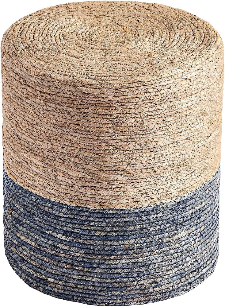 Wimarsbon Natural Seagrass Foot Stool, Hand Weaving Round Ottoman, for Living Room, Outdoor Seat ... | Amazon (US)