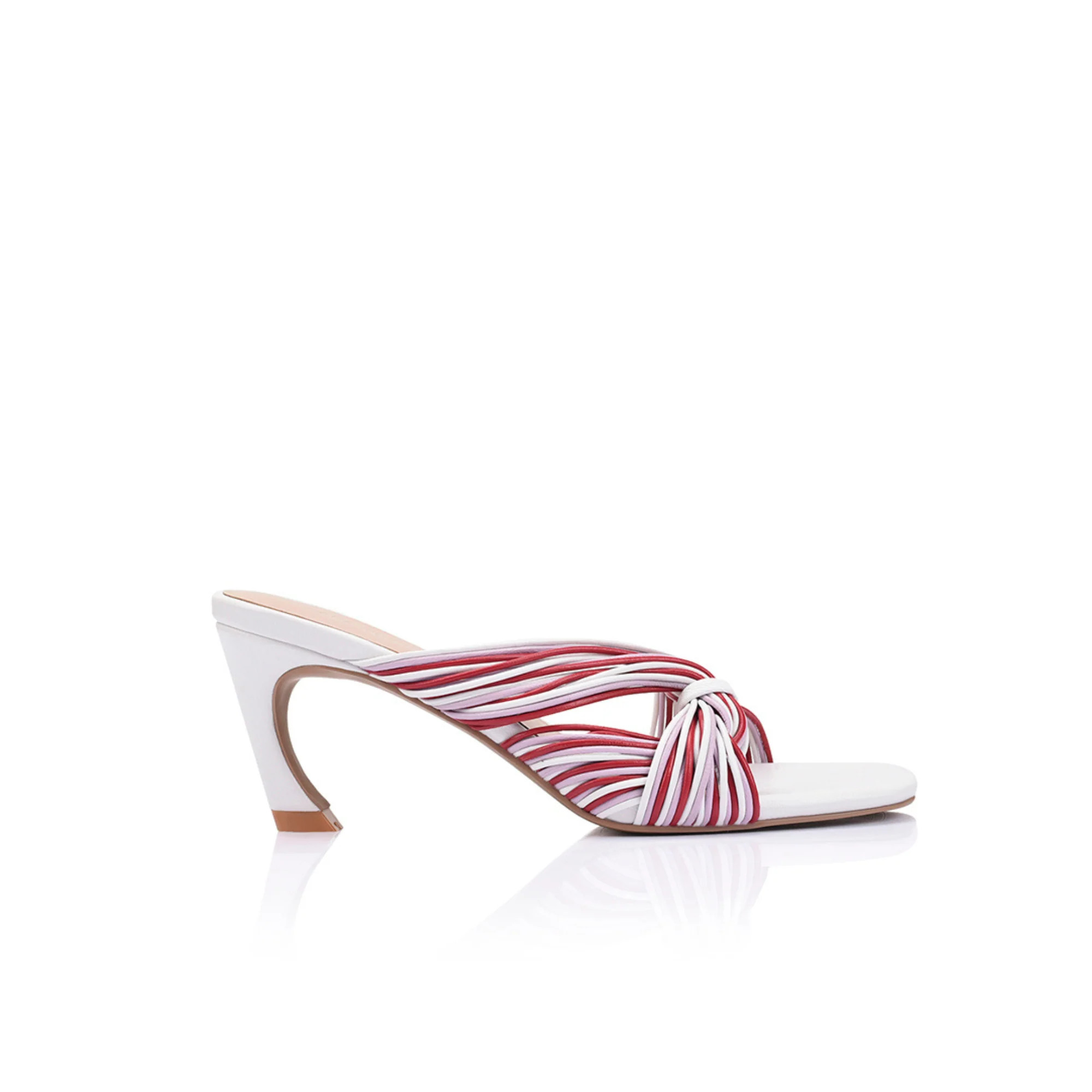 Kelly Strappy Mule Sandal Lilac Multi Leather | Lana Wilkinson
