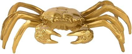 Gold Brass Cute Crab Statue Home Desk Decoration Collection Gift ZD132 | Amazon (US)