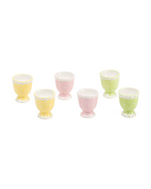 Set Of 6 Assorted Dotted Egg Cups | Kitchen & Dining Room | Marshalls | Marshalls