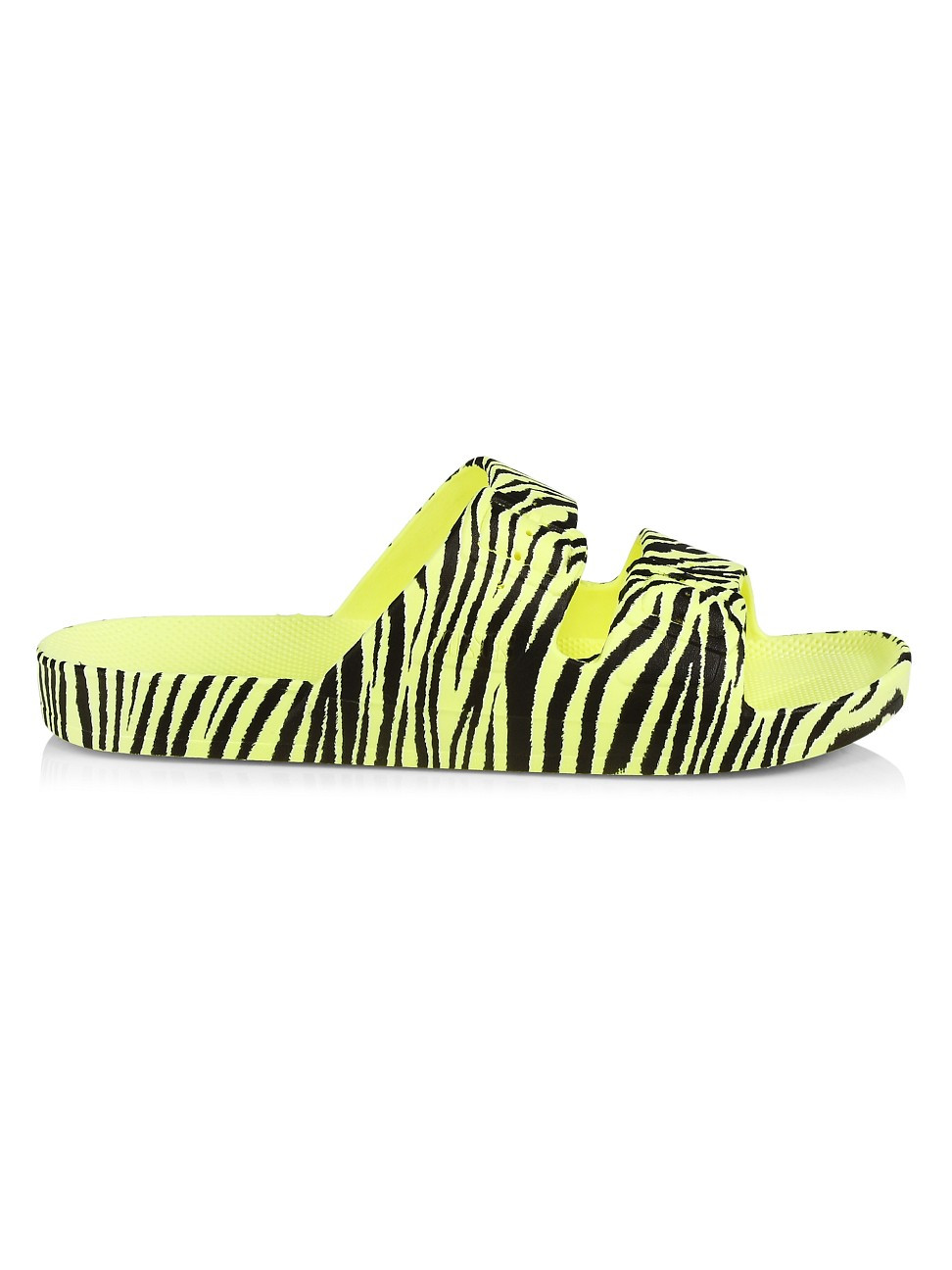 Zebra Two-Band Slide Sandals | Saks Fifth Avenue