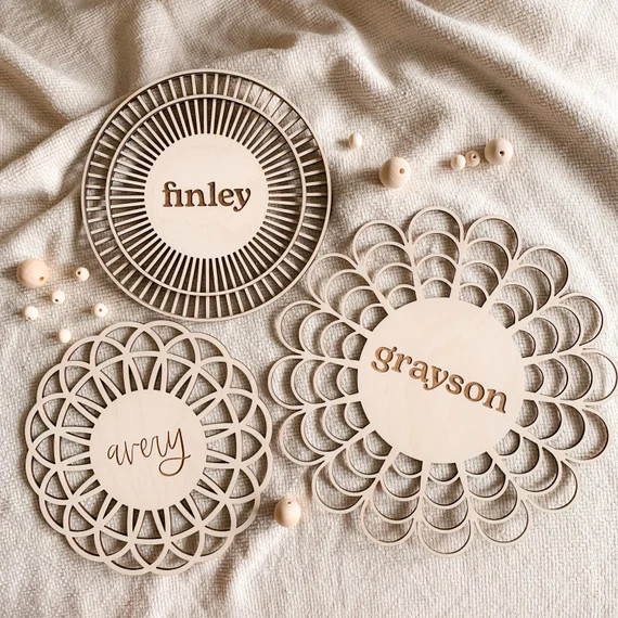 Boho Name Sign// Rattan Hanging// Rattan Name Sign// Rattan Wall Decor// Wicker Room Decor | Etsy (US)