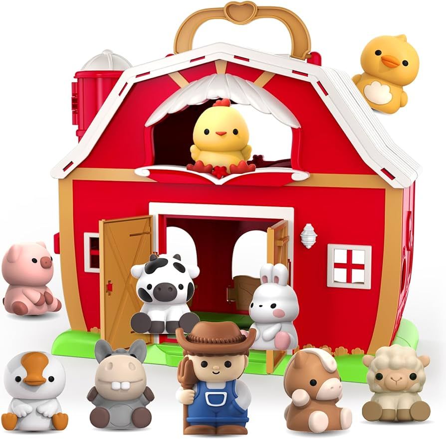 Toys for 1 2 3 Years Old Boys and Girls, Big Barn Toy with Farm Animal, Preschool Montessori Toy,... | Amazon (US)
