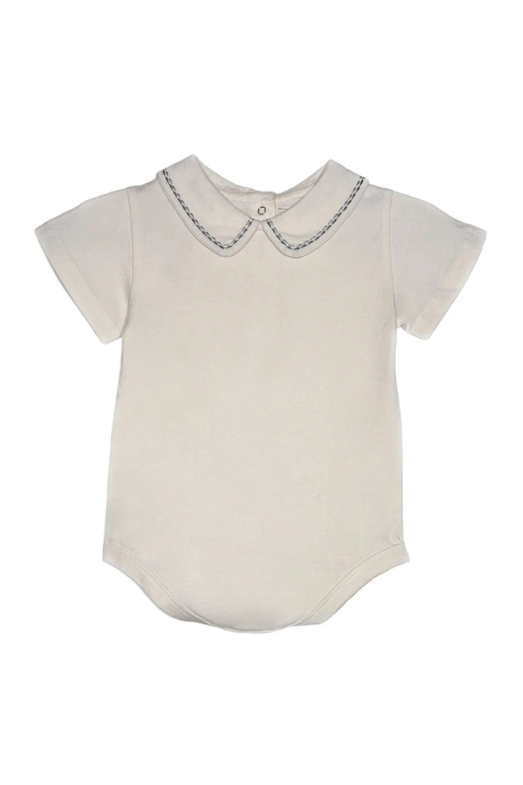 Otis Onesie in Ivory with Blues | Baybala
