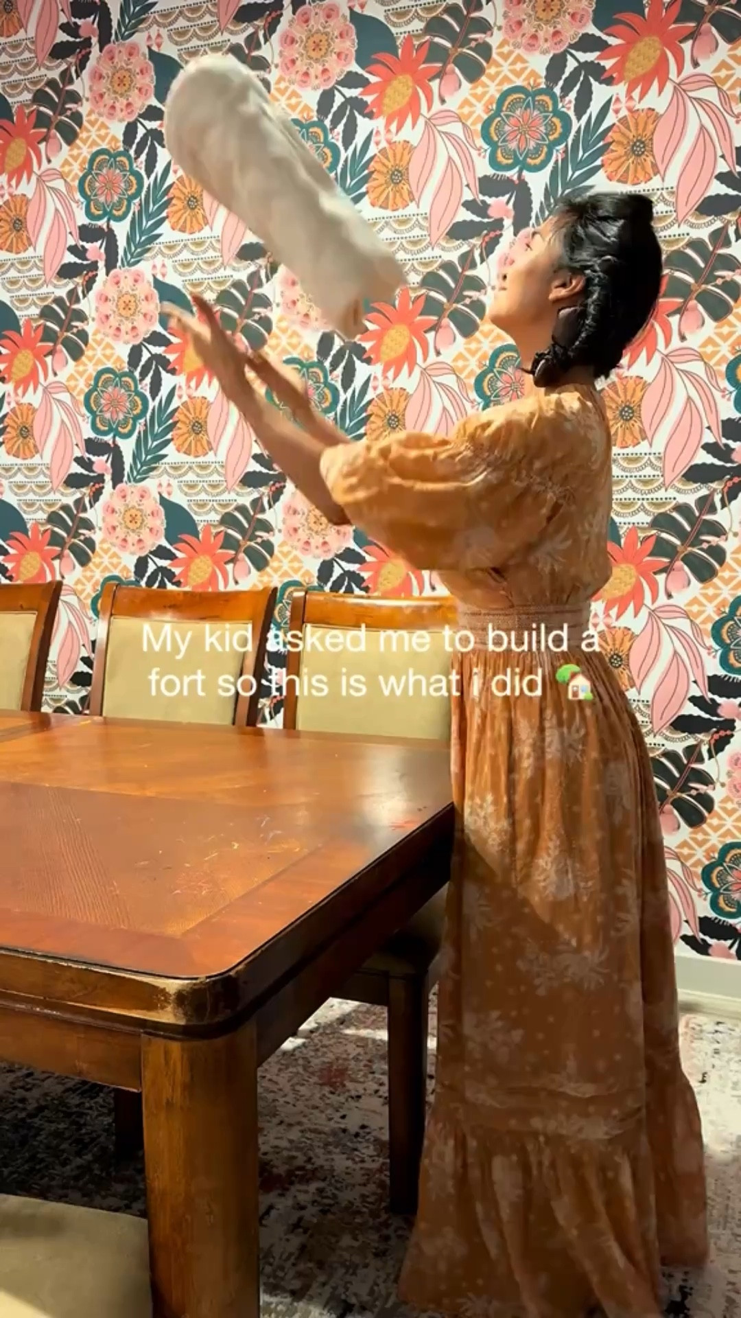 Soo proud of how this turned out 🥰 #fort #diy #craftsforkids 

#LTKKids #LTKU #LTKFamily