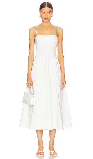 Kittiya Midi Dress in White | Revolve Clothing (Global)