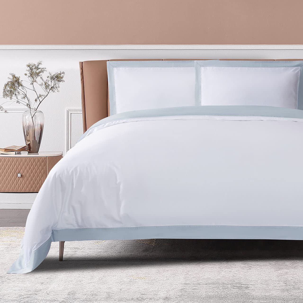 THE COTTON & SILK®️ 100% Luxury Long-Staple Cotton Duvet Cover Set - Soft & Breathable - Inclu... | Amazon (US)