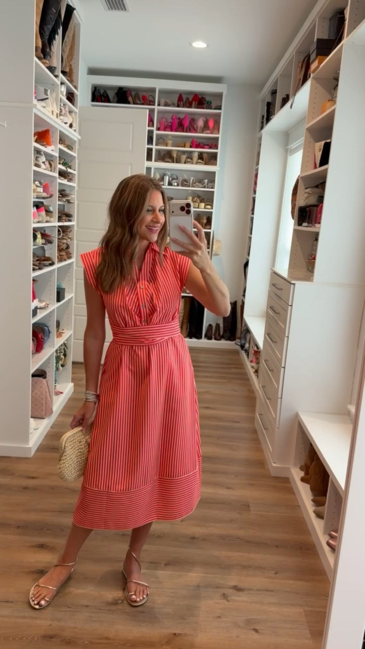In a small dress, clutch, sandals and accessories - fits tts.

#LTKootd #LTKgrwm #LTKSeasonal