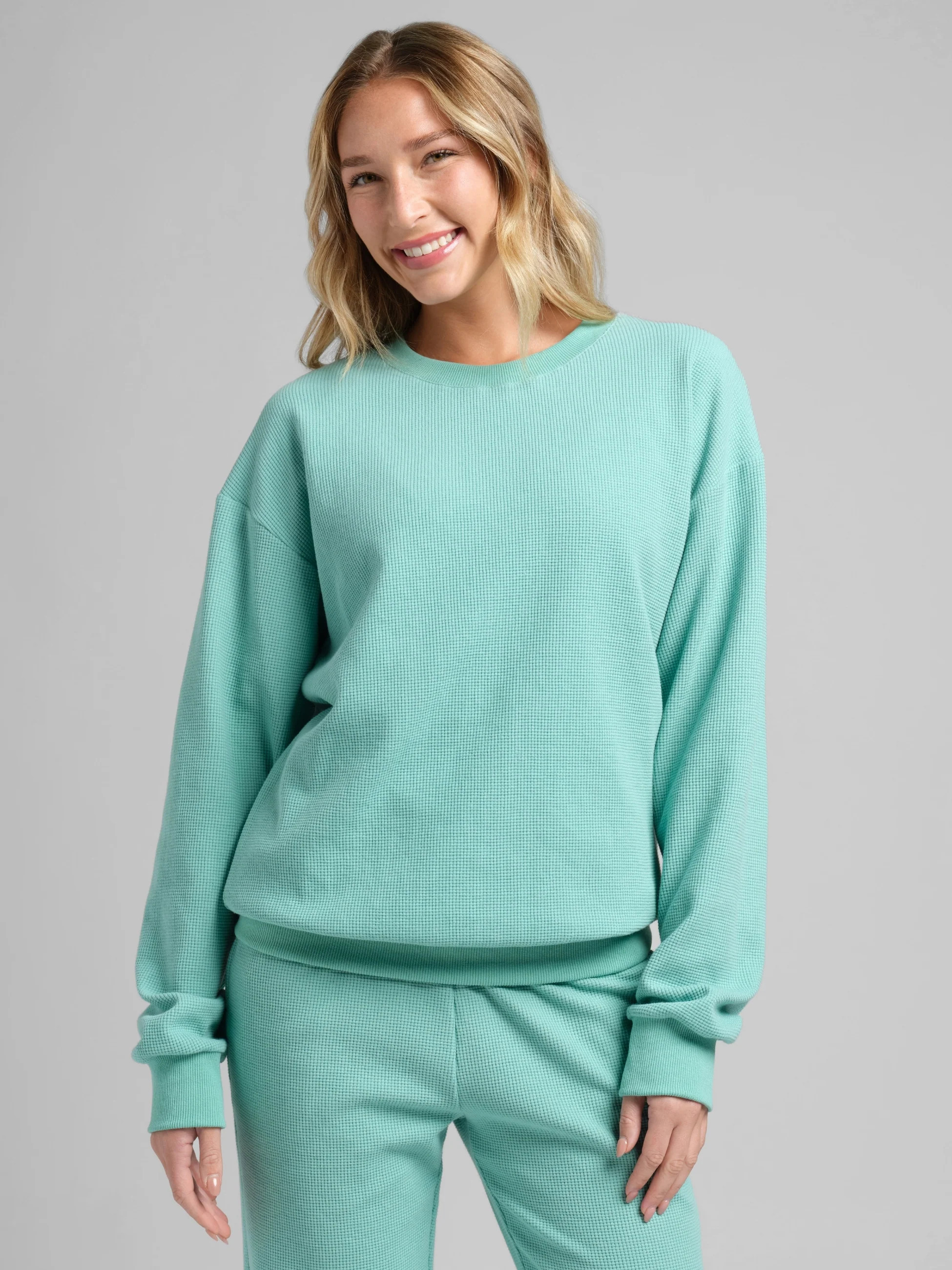 Comfrt Waffle Lounge Long Sleeve | Wasabi | L | Large | Comfrt