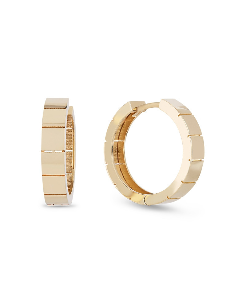 Lana Jewelry 14K Yellow Gold Flash Tile Small Hoop Earrings | Bloomingdale's (US)