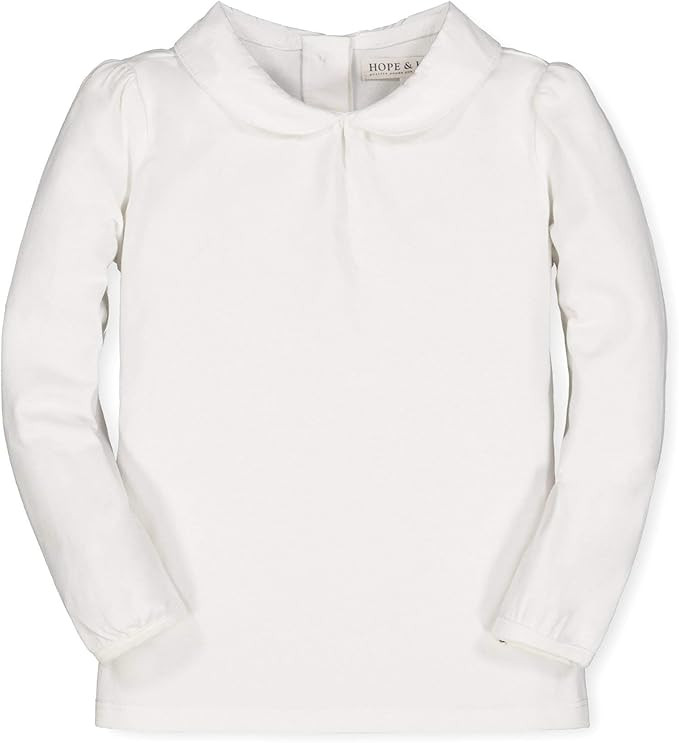 Hope & Henry Girls' Peter Pan Mix Media Top | Amazon (US)