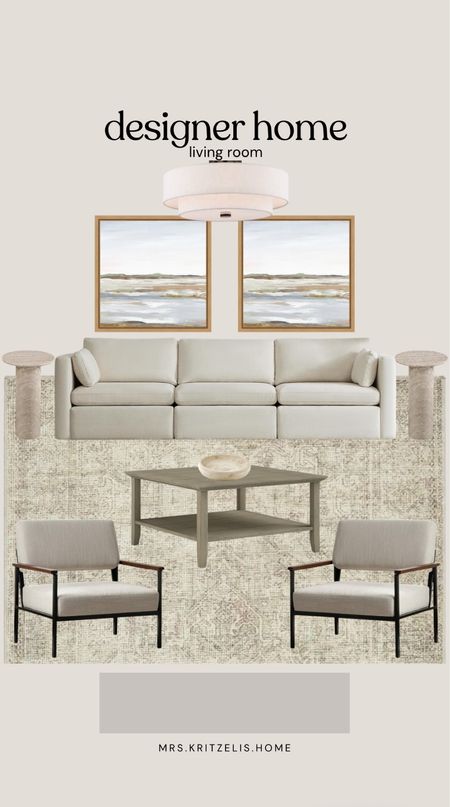 Designer home living room design from Amazon! 

Rug, coffee table, chair, home decor, end table, couch, artwork, wall art, light fixture 

#LTKHome #LTKFindsUnder50 #LTKFindsUnder100