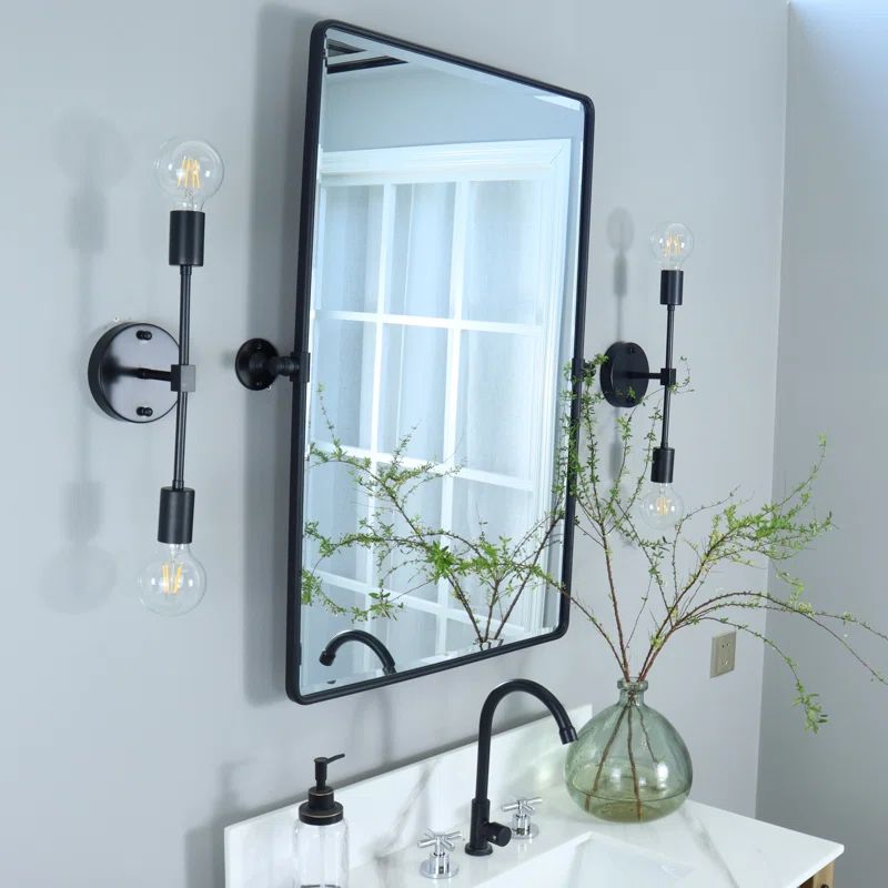 Woodvale Metal Framed Wall Mounted Bathroom / Vanity Mirror | Wayfair Professional