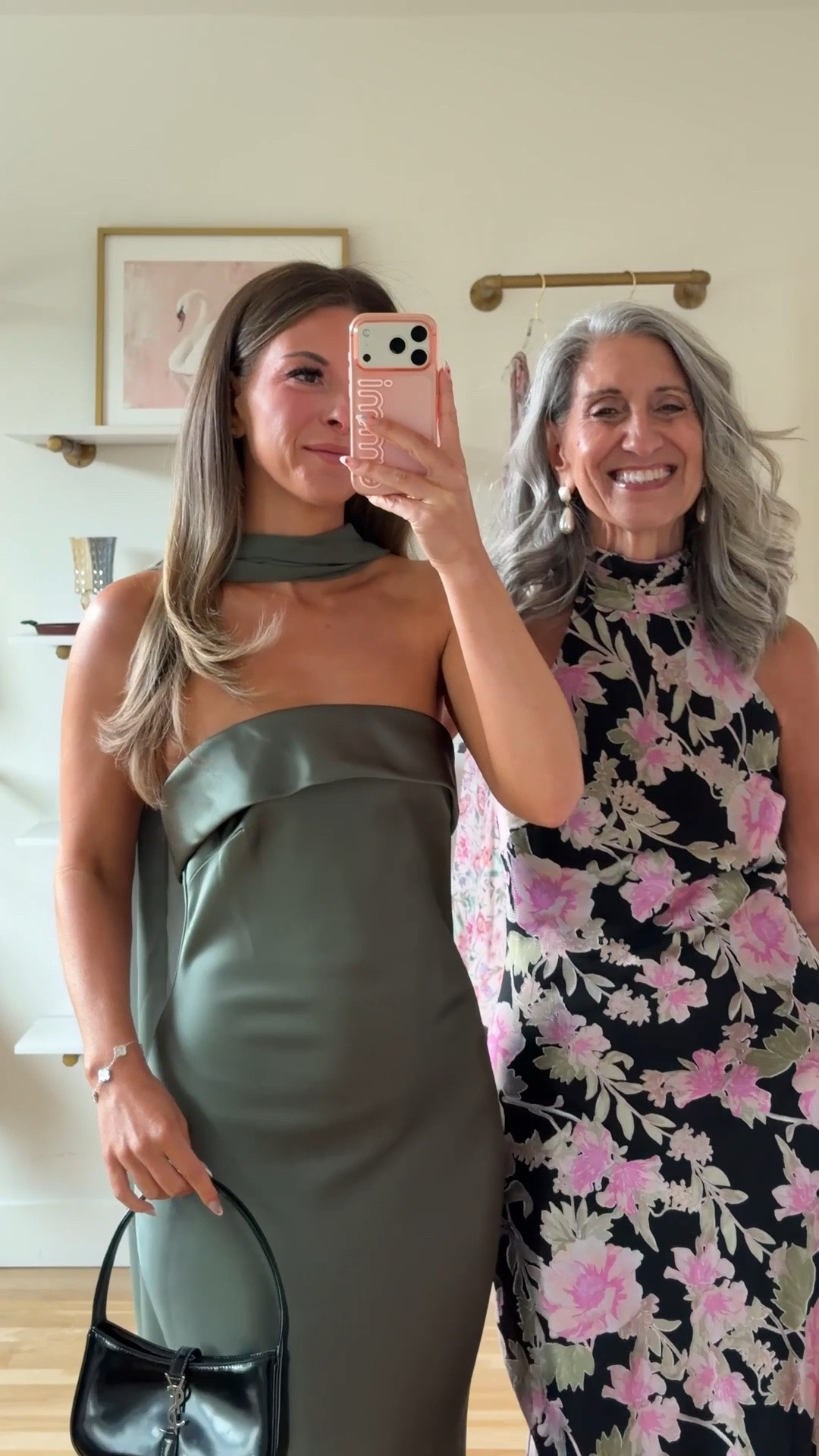green satin strapless with halter strap, black with pink and green floral print high neck betsy & adam wedding guest dresses 💍💐

electric picks: emerson20
lulus: emerson20 (first purchase only) 

I’m 5’4” & am wearing my usual size smalls/2 

mom is 5'4" and typically wears a medium/6

fall wedding guest dresses, wedding guest dresses, cocktail dresses, semi-formal dresses, black tie wedding guest dresses, destination wedding guest dresses, garden party dresses, wedding guest outfit ideas

#LTKootd #LTKSeasonal #LTKWedding