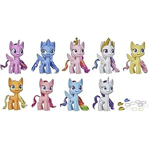 My Little Pony Mega Friendship Collection Set of 9 Toy Pony 12.5-cm Figures with Brushable Hair, ... | Amazon (UK)