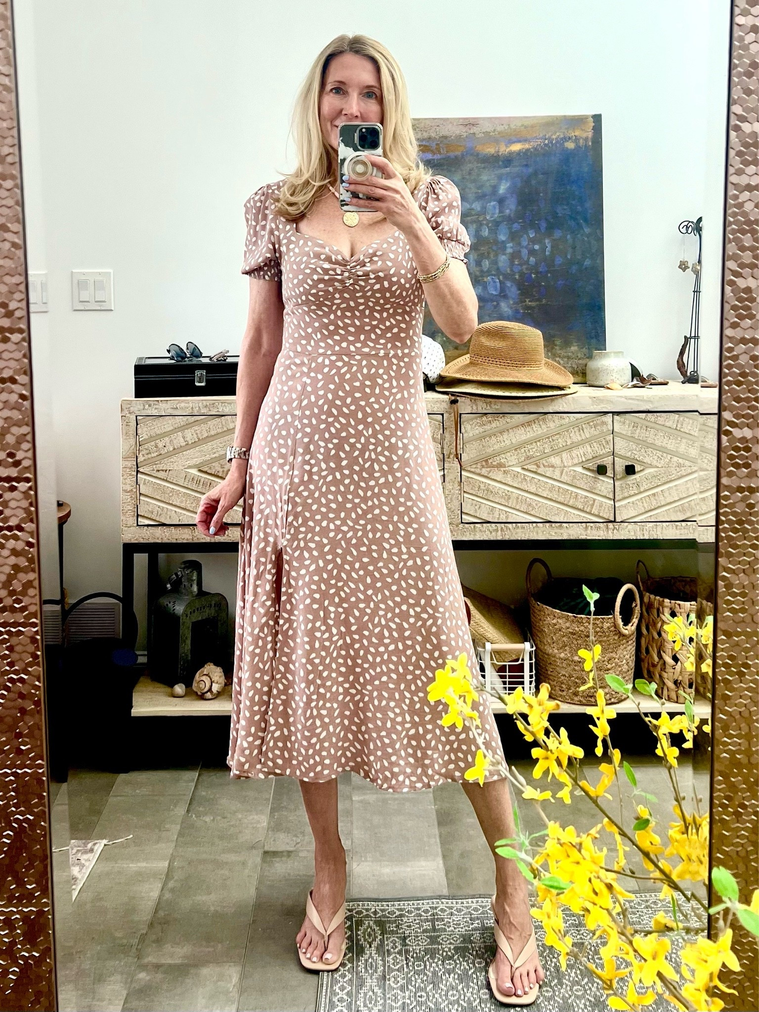 The prettiest dress on Sale & available in all sizes!
Wearing size US 4 (size up, runs small)

#LTKootd #LTKSaleAlert #LTKOver40