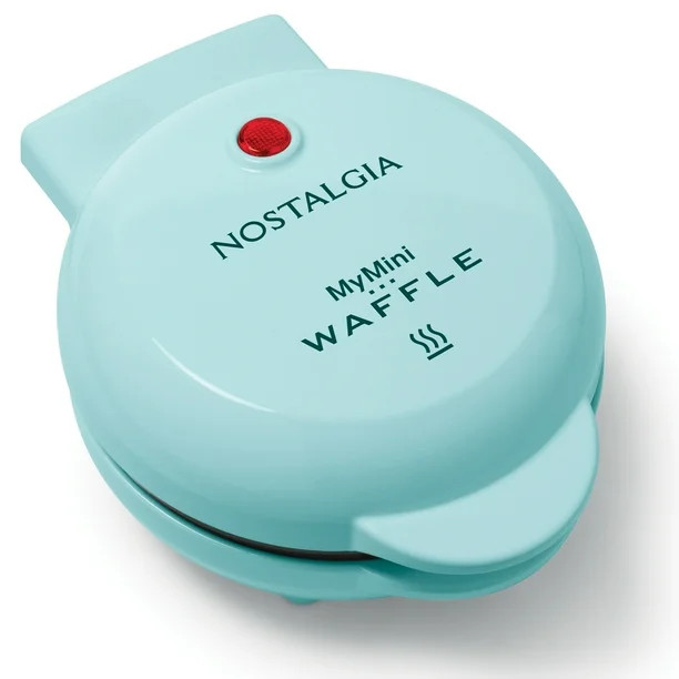 Nostalgia MWF5AQ MyMini Personal Electric Waffle Maker, Aqua | Walmart (US)