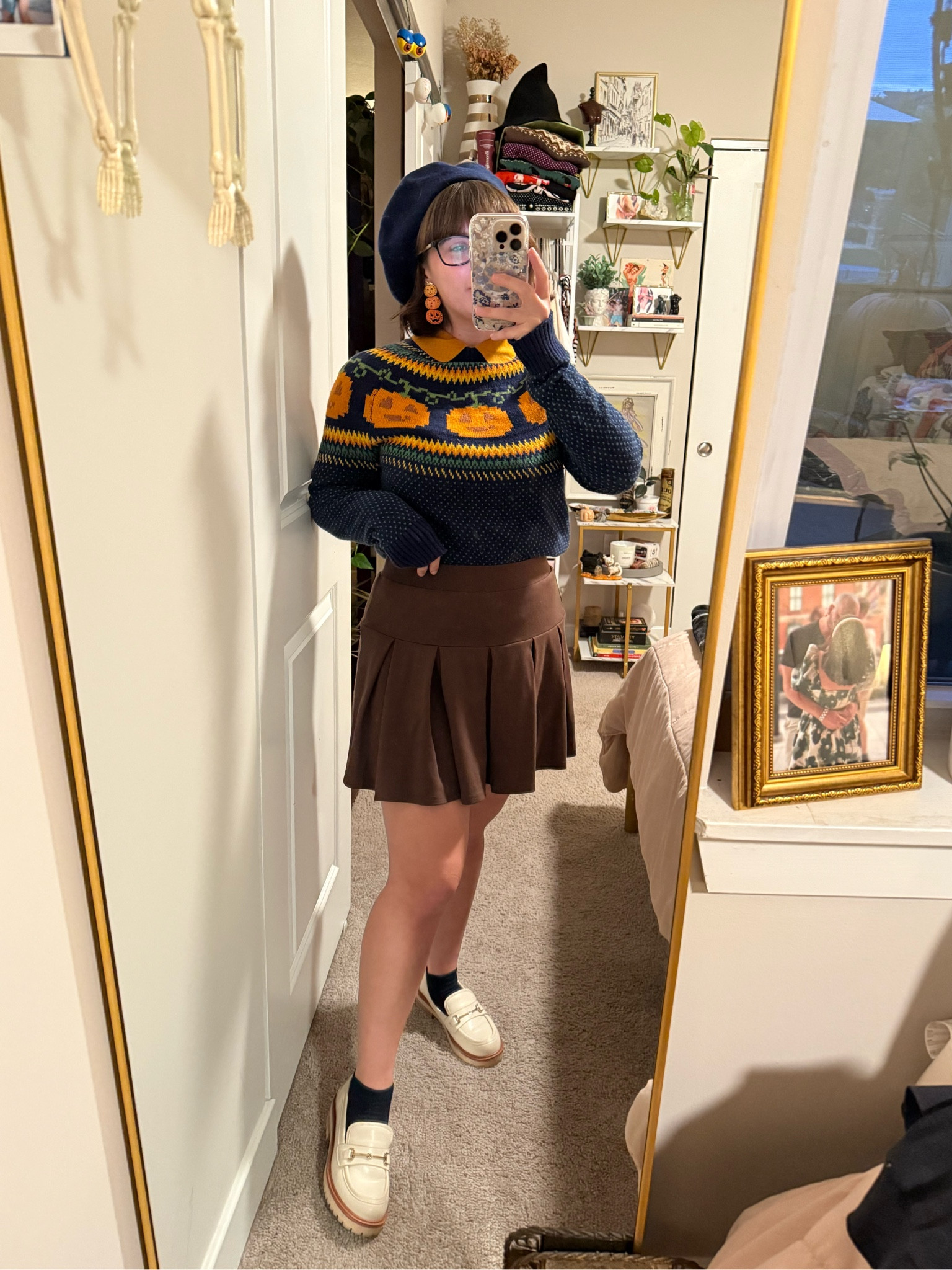 Apparently I wore almost this exact outfit exactly one year ago. I like what I like. Wearing a small in the skirt and xs in the sweater  

#LTKWorkwear #LTKStyleTip #LTKHalloween
