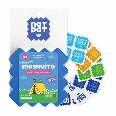 NATPAT 24ct "BuzzPatch" Adult Mosquito Repellent Stickers Natural and Non-Toxic Ideal for Camping and Travel | Target