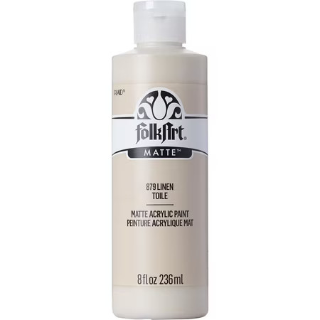 FolkArt Acrylic Craft Paint, Matte Finish, Linen, 8 fl oz | Walmart (US)
