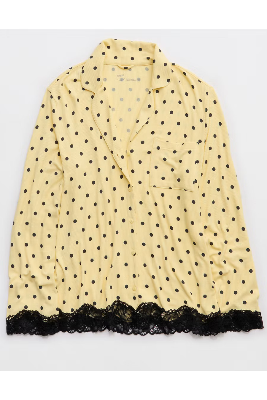 Aerie Real Soft Rib Long Sleeve T-Shirt Women's Citron M | American Eagle Outfitters (US & CA)