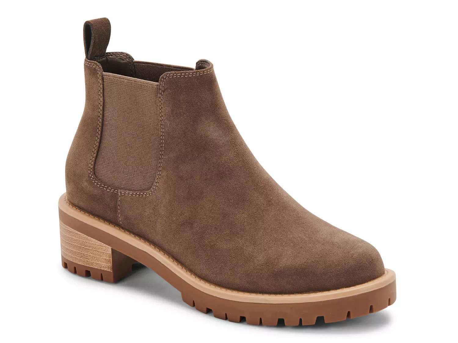 Blondo Mayes Waterproof Chelsea Boot | Women's | Dark Taupe | Size 8 | Boots | Lug | DSW