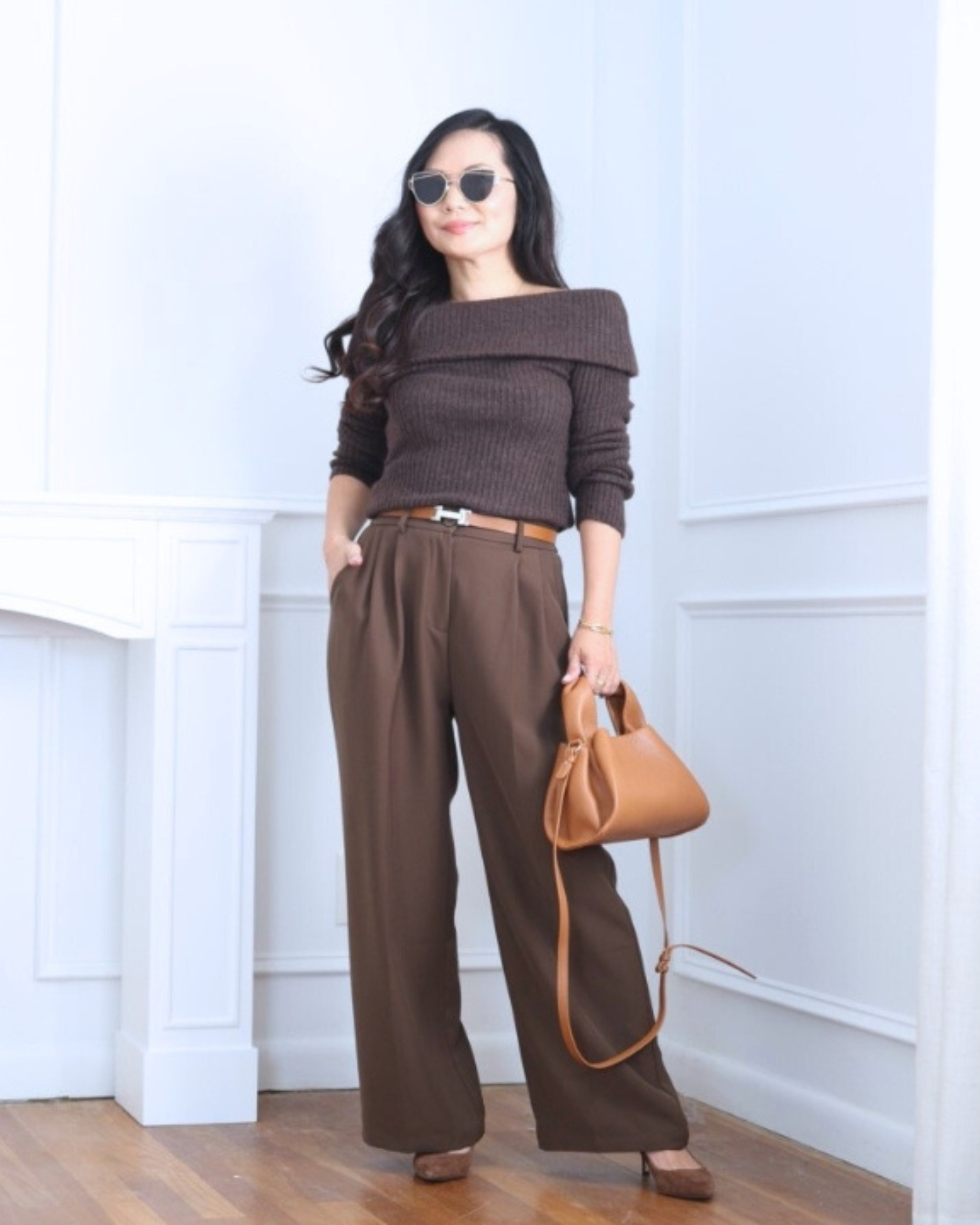 This off-the-shoulder sweater from H&M is such a cozy piece but still feels chic. I paired it with pants from Amazon for an easy, relaxed look, then added a bag from Quince to keep it polished and put-together. I’m 5’2, wearing size S.

#LTKOver40 #LTKStyleTip #LTKPetite
